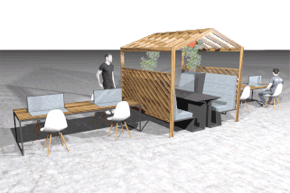 interieurontwerp ontwerp render flex werkplek
