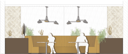 interieurontwerp aanzicht tekening