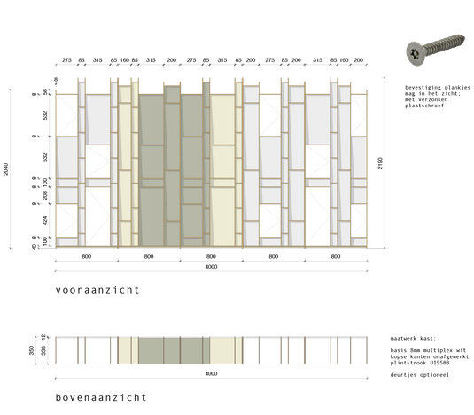 interieurontwerp ontwerp maatwerk kast werktekening