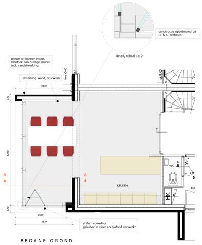 serre uitbouw ontwerp tekening