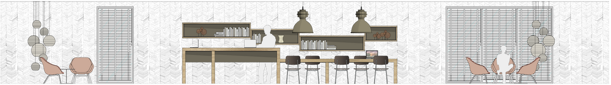 interieurontwerp aanzicht tekening