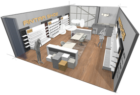 interieurontwerp retail impressie